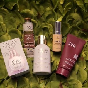 SALE Skincare Sample Lot Olay Super Serum ITK Clay Mask Maelys Beloved Baylis